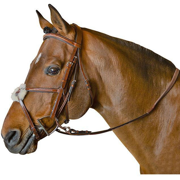 M. Toulouse Platinum Jumper Training Bridle With Gag Strap - West 20 Saddle Co.