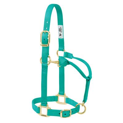Weaver Leather Original Adjustable Chin and Throat Snap Halter, 1" Small Horse or Weanling Draft - West 20 Saddle Co.