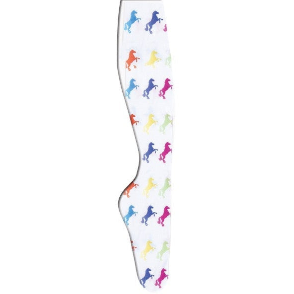 Ovation Ladies Zocks Boot Socks-Rainbow Horses