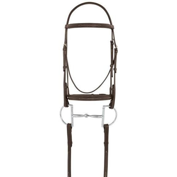 Camelot Fancy Raised Padded Bridle With Laced Reins - West 20 Saddle Co.