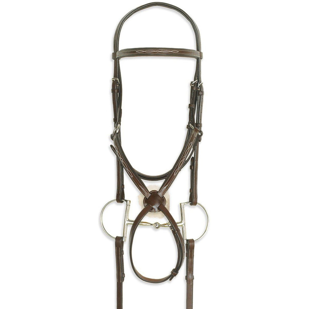 Ovation Classic Collection - Figure 8 Comfort Crown Bridle With BioGrip Rubber Reins - West 20 Saddle Co.