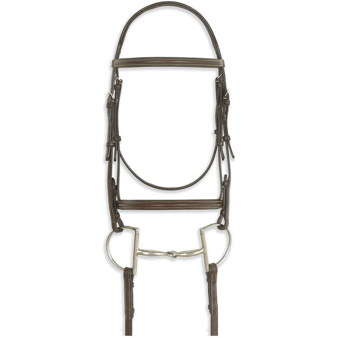 Ovation Classic Colleciton - Plain Raised Comfort Crown Padded Bridle With Laced Reins - West 20 Saddle Co.