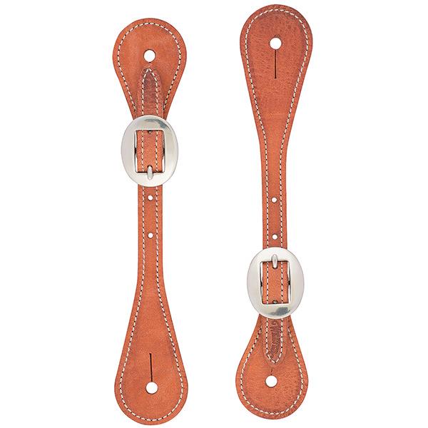 Weaver Leather Youth Harness Leather Spur Straps, Russet - West 20 Saddle Co.
