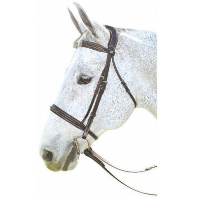 Henri de Rivel Pro Mono Crown Fancy Bridle With Patent Leather Piping - West 20 Saddle Co.