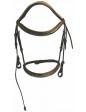 Henri de Rivel Pro Mono Crown Fancy Bridle With Patent Leather Piping - West 20 Saddle Co.