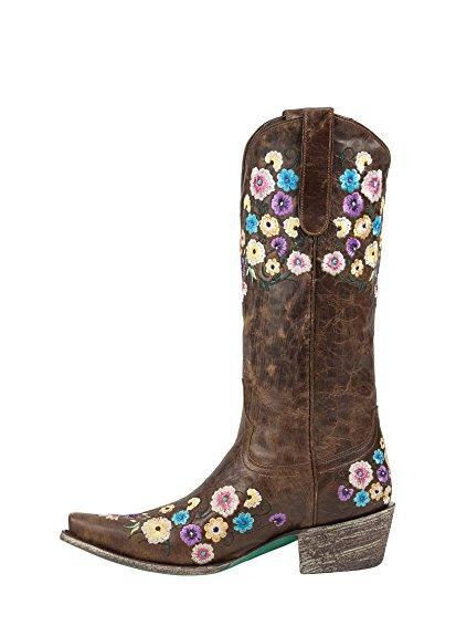 Lane Boots- Allie Floral Embroidered Women's Boots - West 20 Saddle Co.