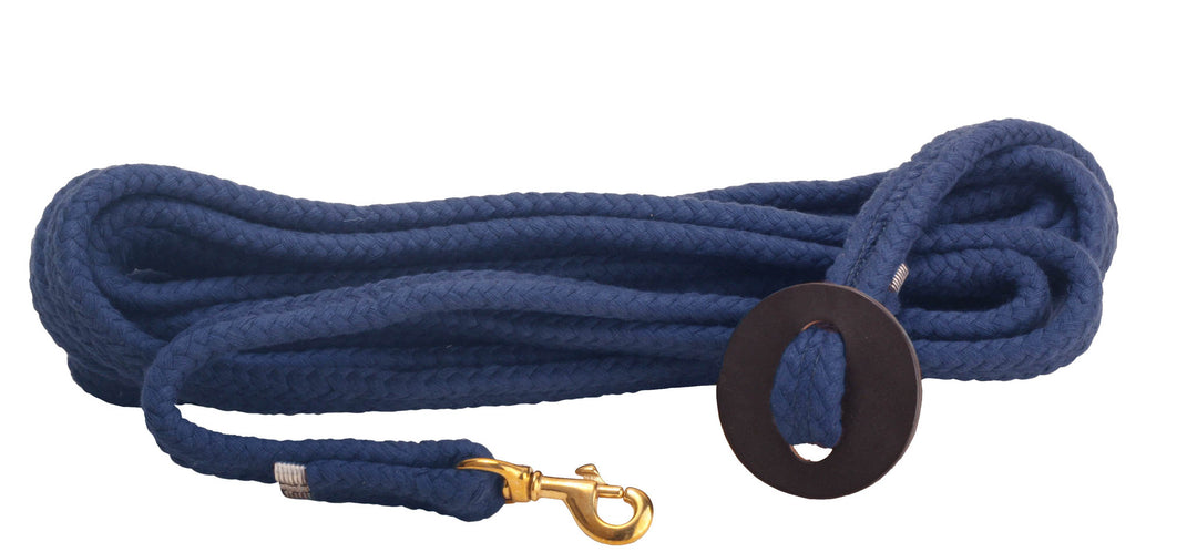 Tory Leather 25' Flat Braided Cotton Lunge Line