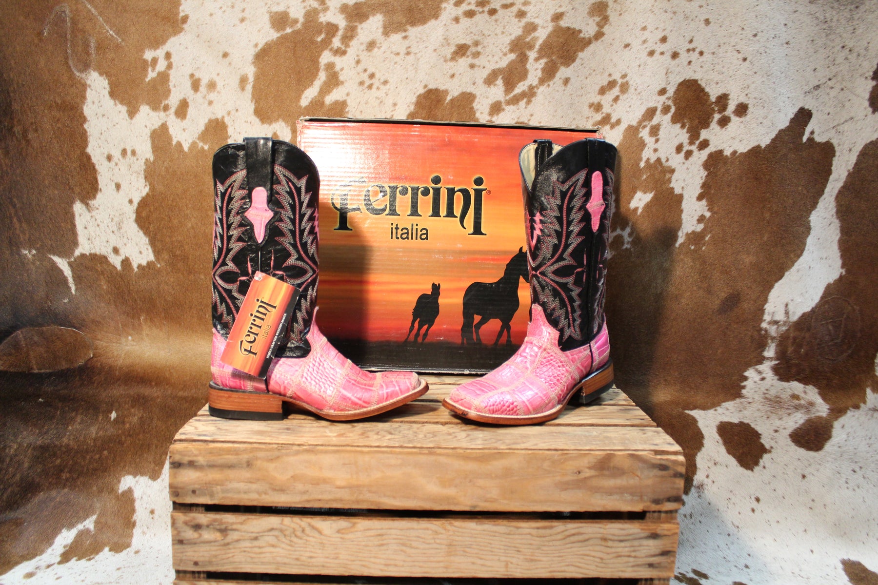 Ferrini deals patchwork boots