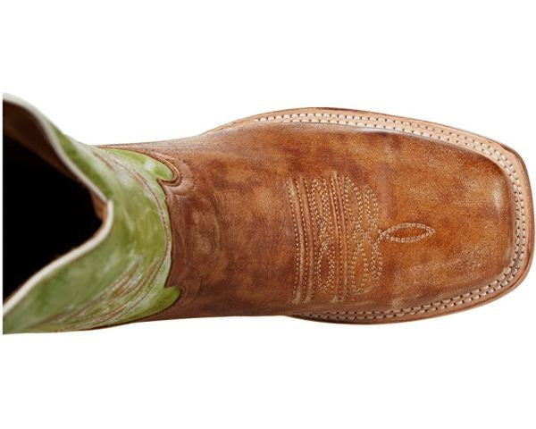 Corral Men's Sand and Green Cowboy Boot