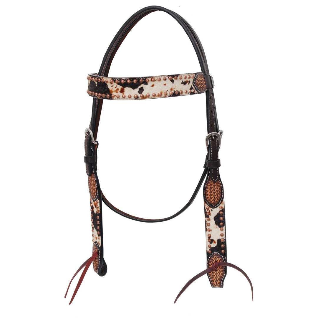 Rafter T Ranch Peppered Hide Browband Headstall