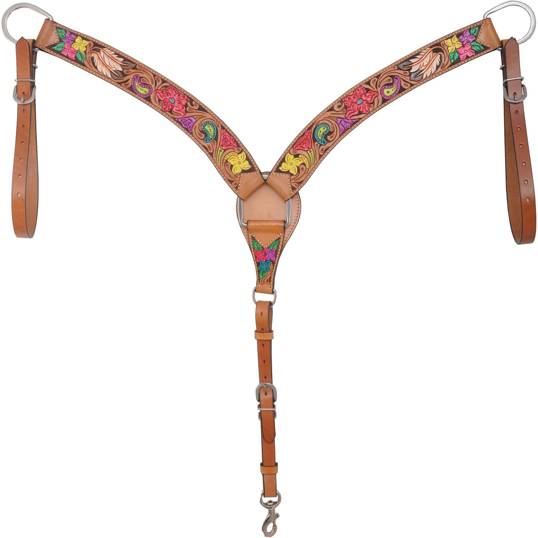 Rafter T Ranch Hand Painted Floral Breastcollar
