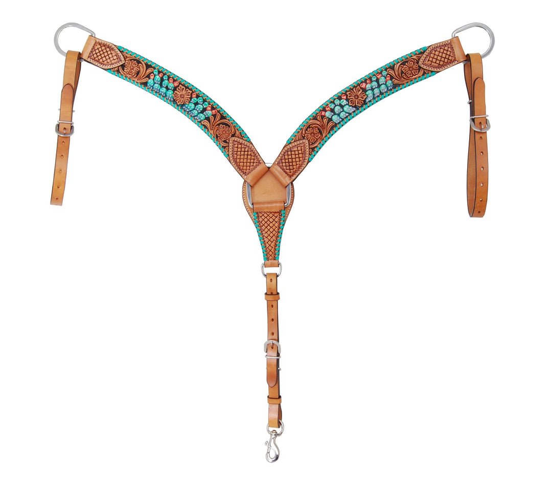 Rafter T Ranch Painted Cactus Breast Collar