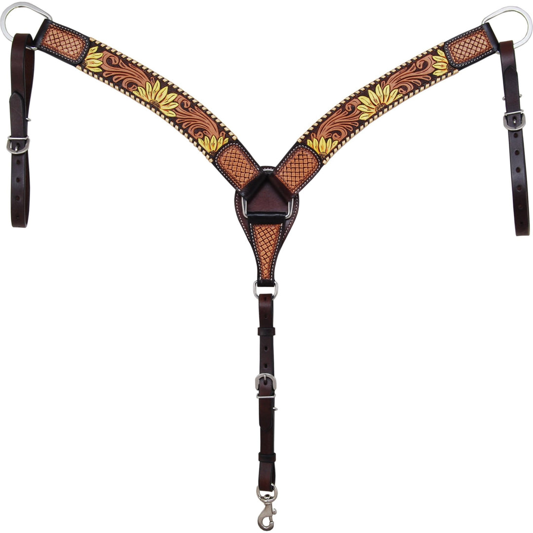 Rafter T Ranch Painted Sunflower Wide Breast Collar