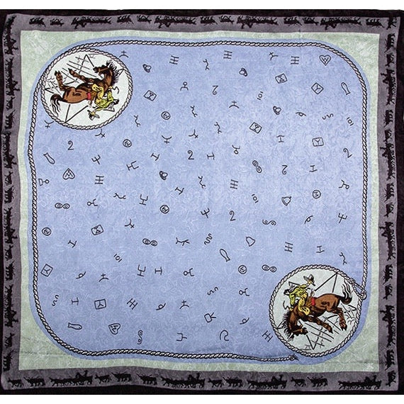 Wyoming Traders Slate Blue Brand Limited Edition Silk Scarf