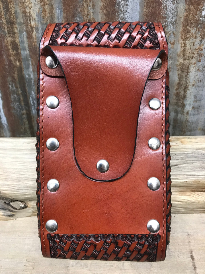 Wild West Braiding Large Basket Tooled Phone Case