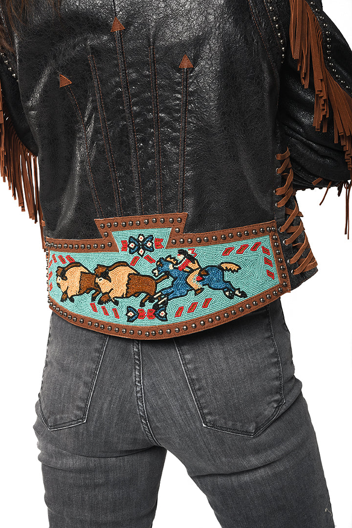 Double D Ranchwear Buffalo Chase Biker Jacket – West 20 Saddle Co.