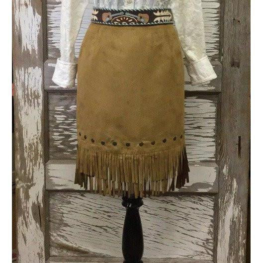 Cowgirl Justice Belle Faux Suede Fringe Skirt - West 20 Saddle Co.