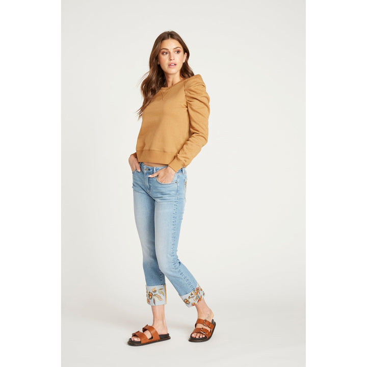 Driftwood Collette Feathery Leaf Crop Jean