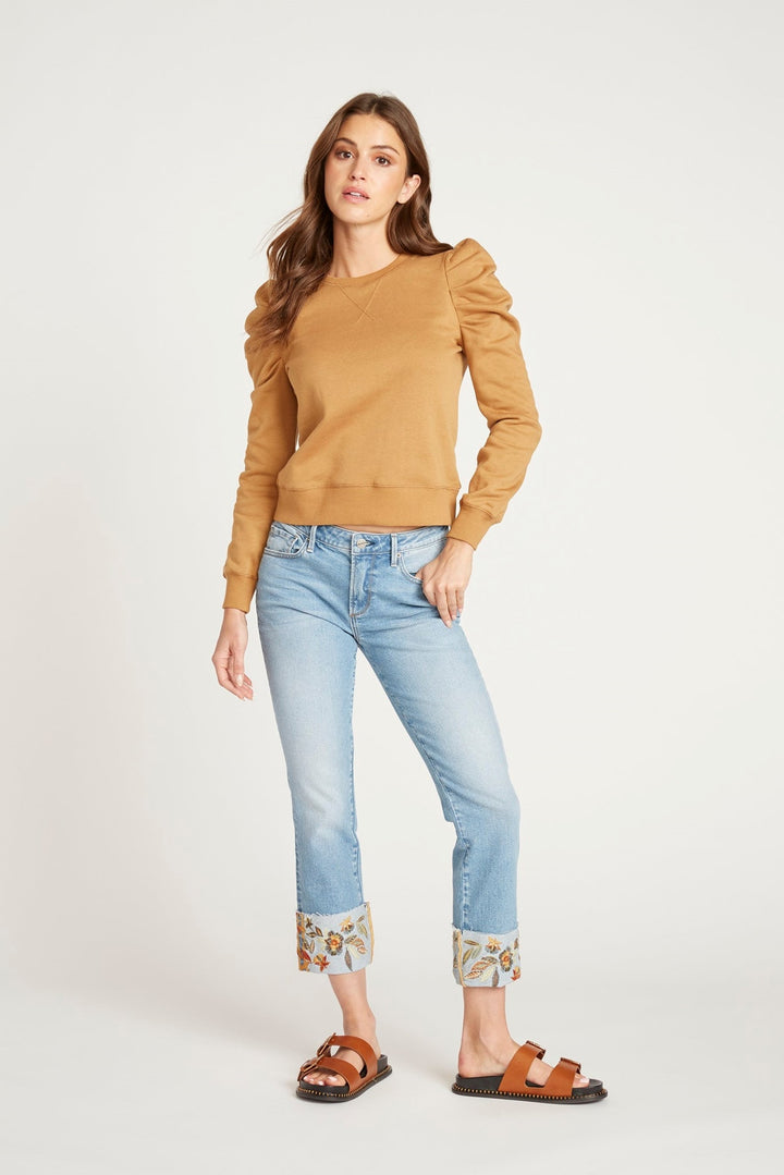 Driftwood Collette Feathery Leaf Crop Jean