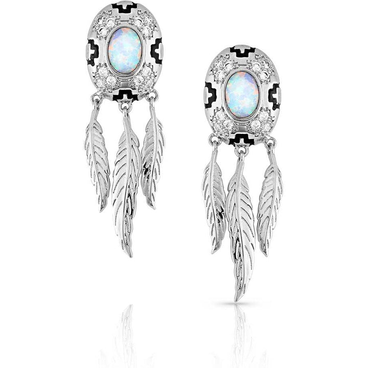 Montana Silversmiths Divine Touch Opal Earrings