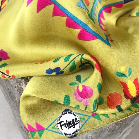 Fringe Scarves Fiesta-Yellow