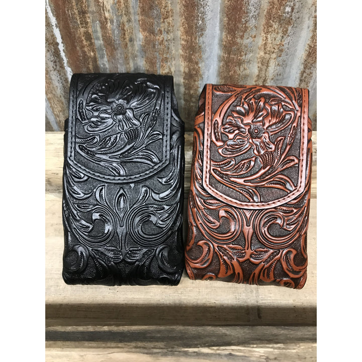 Wild West Braiding Large Floral Tooled Phone Case