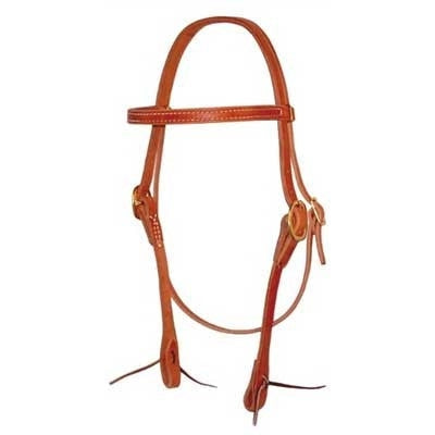 Berlin Custom Leather Browband Headstall with Ties