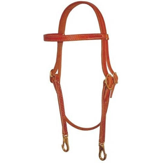 Berlin Custom Leather Browband Headstall with Snaps