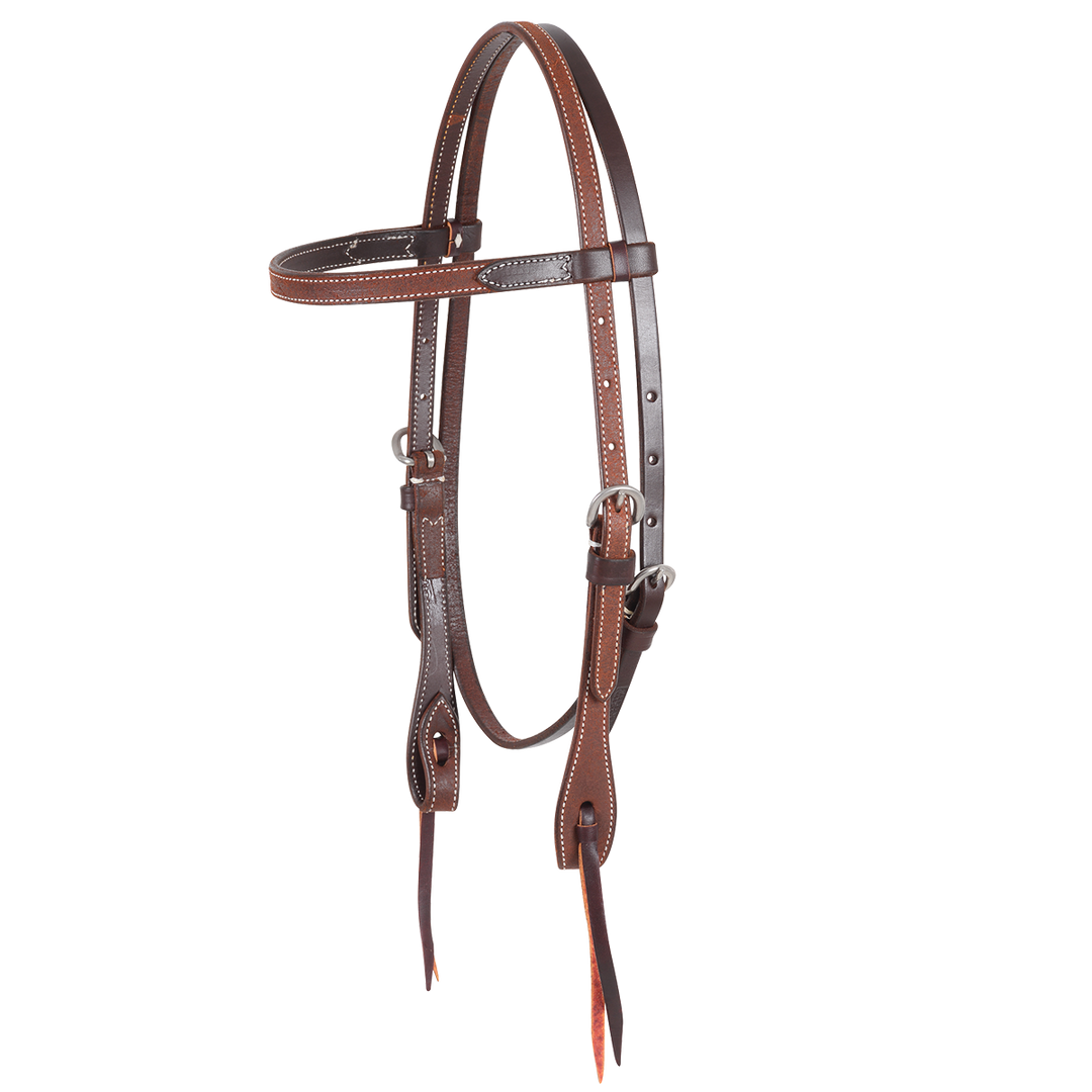 Martin Chocolate Roughout Headstall - West 20 Saddle Co.