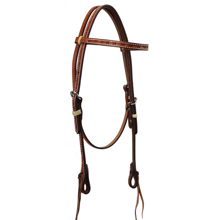 Barbwire Tooled Browband Headstall