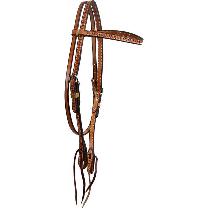 Running 'W' Tooled Browband Headstall