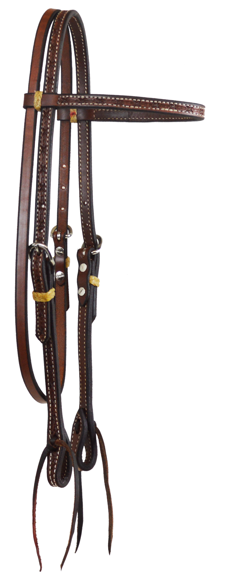 Barbwire Tooled Browband Headstall