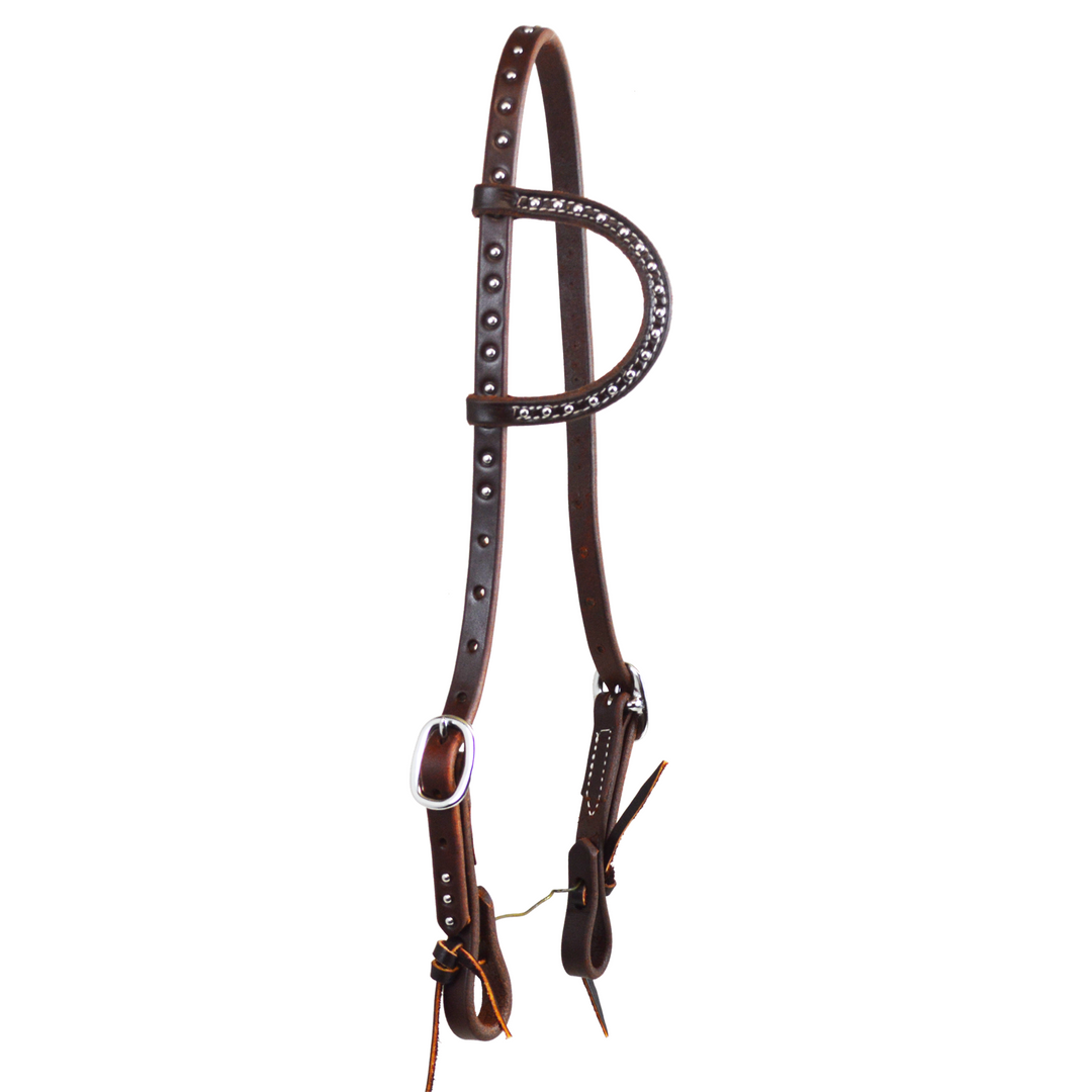 Oiled Dotted Double Buckle Slip Ear Headstall