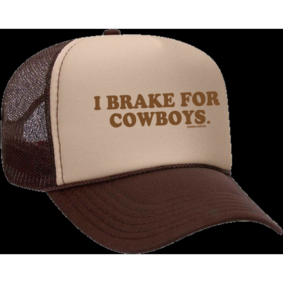 Rodeo Hippie I Brake for Cowboys Trucker Hat