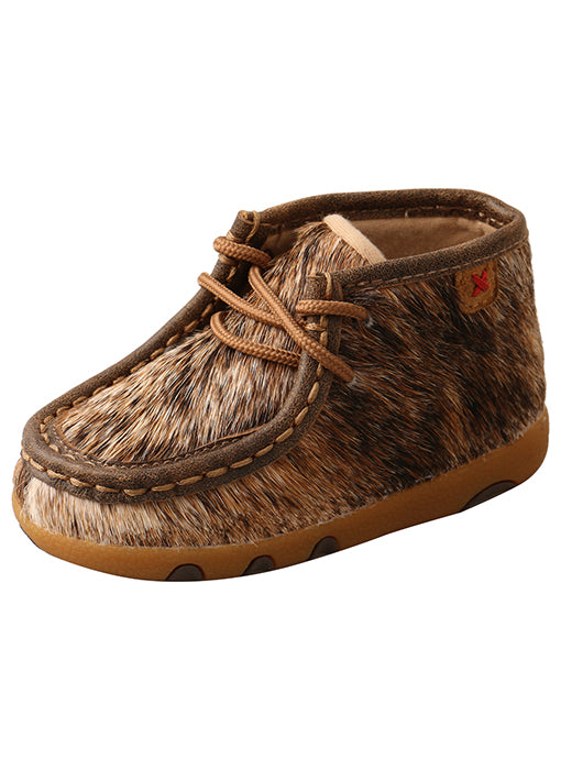 Twisted X Infant Chukka Driving Moc-Brindle Hair On