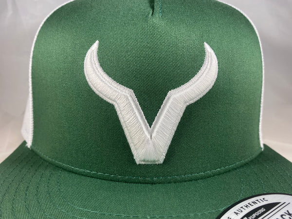 Vexil White Icon Dark Green Hat