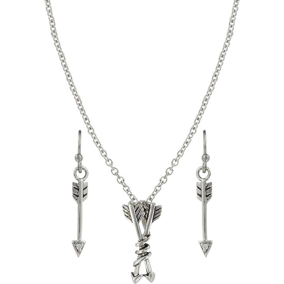 Montana Silversmiths Wanderer Double Arrow Jewelry Set