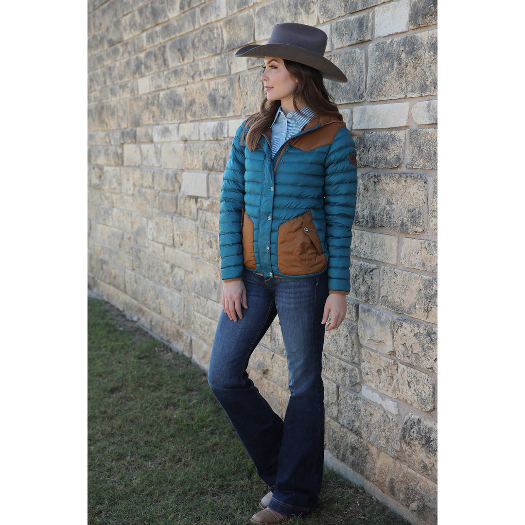 Cinch Women's Teal Quilted Jacket