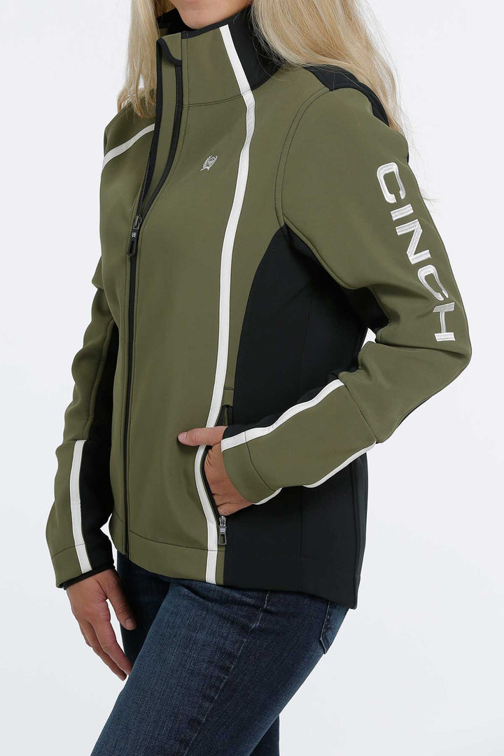 Cinch Women's Color Blocked Bonded Olive Jacket