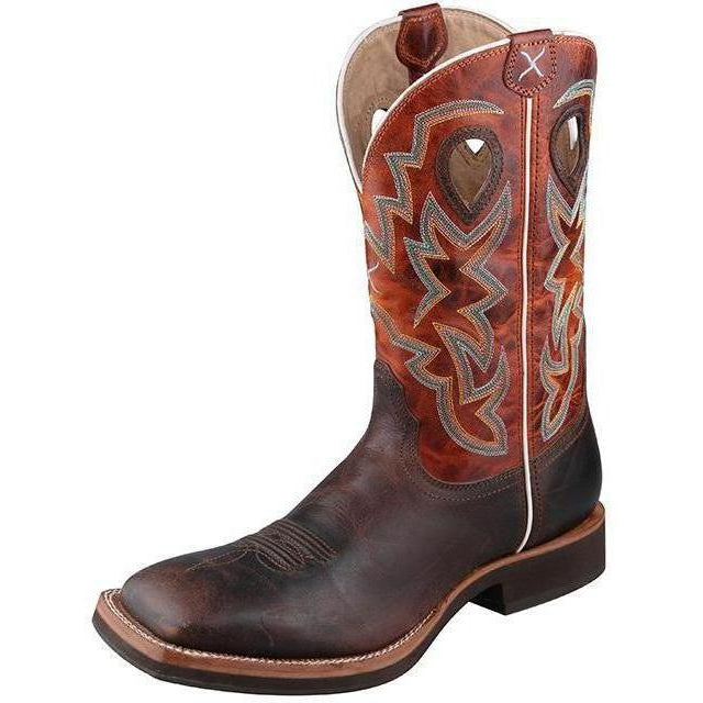 Twisted X Men’s Horseman Boot – Chocolate/Orange - West 20 Saddle Co.