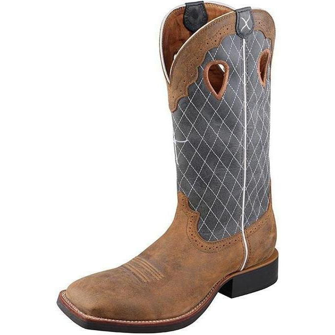 Twisted X Men's Ruff Stock Boot – Bomber/Blue - West 20 Saddle Co.