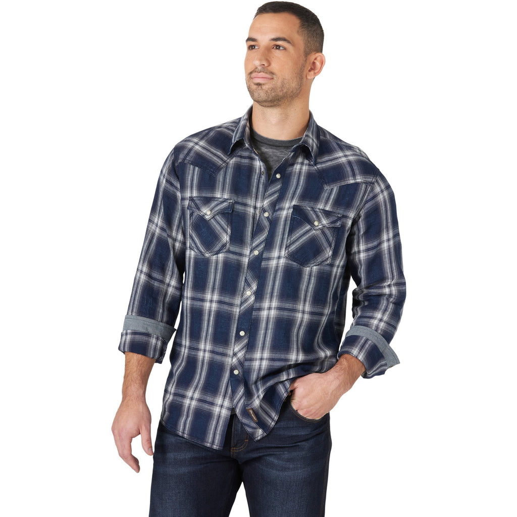 ☆F.ILLUMINATE☆ Western Check Shirt Blue MVR583B_BF01_SWFF_PRD_1024x102