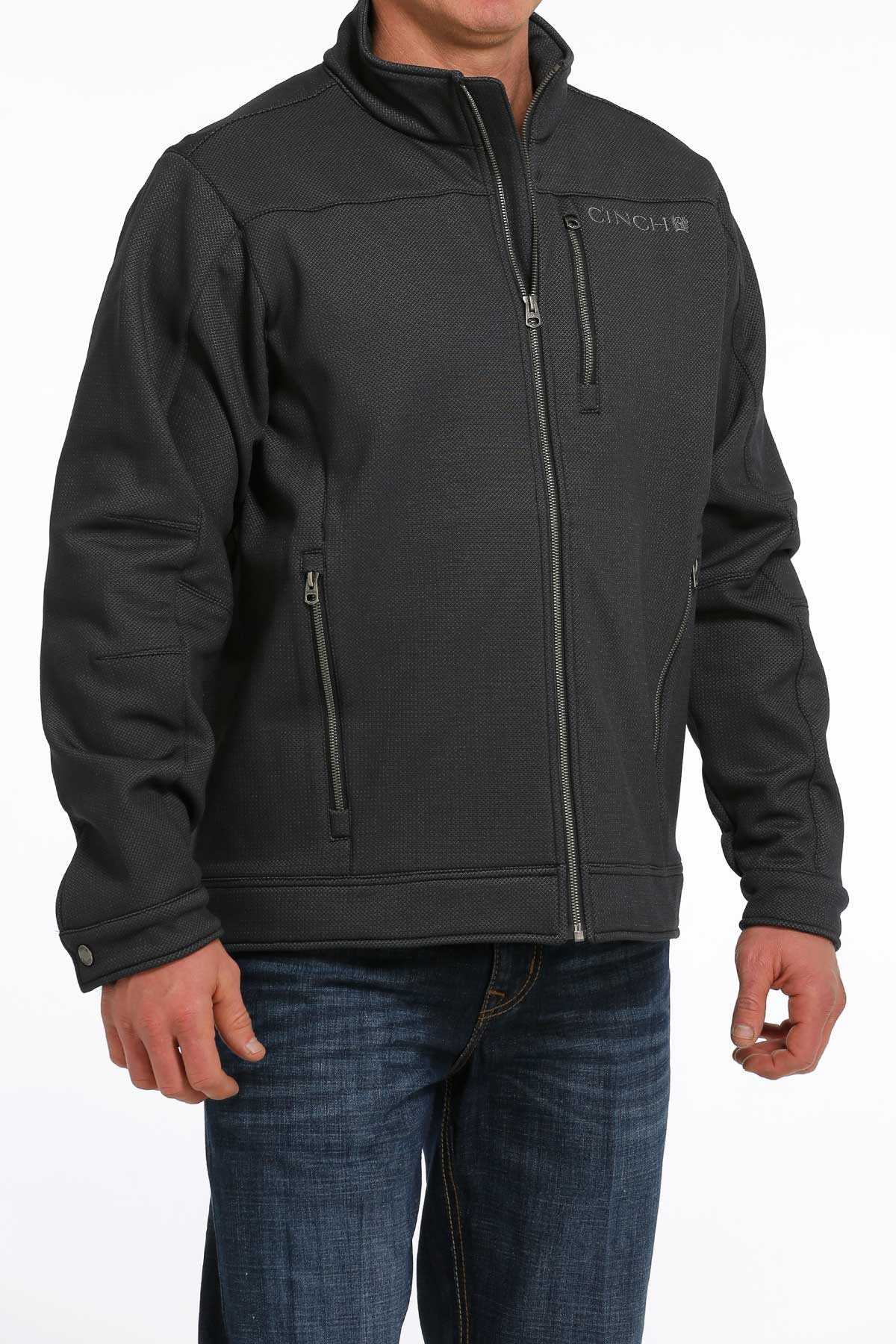 Cinch Men's Black Textured Bonded Jacket – West 20 Saddle Co.
