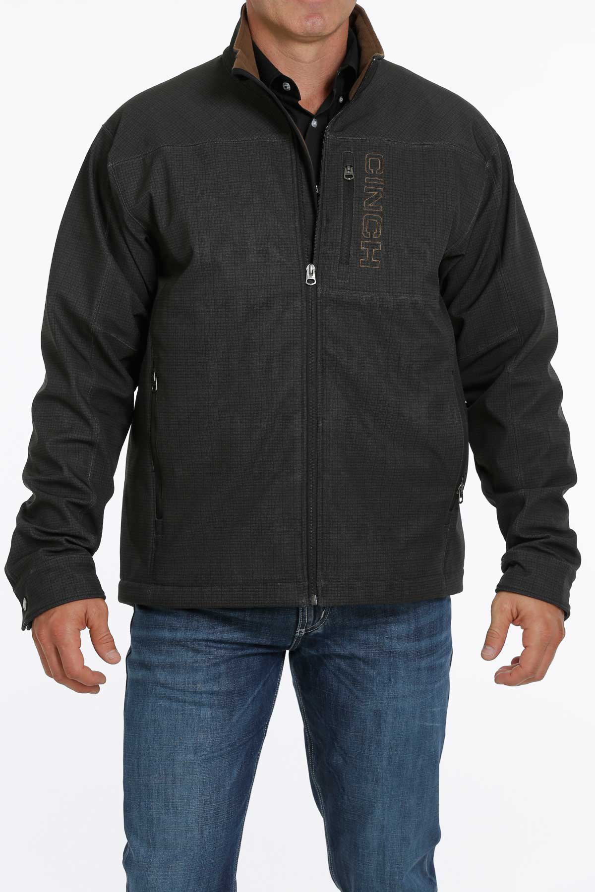 Cinch men's black clearance concealed carry bonded jacket