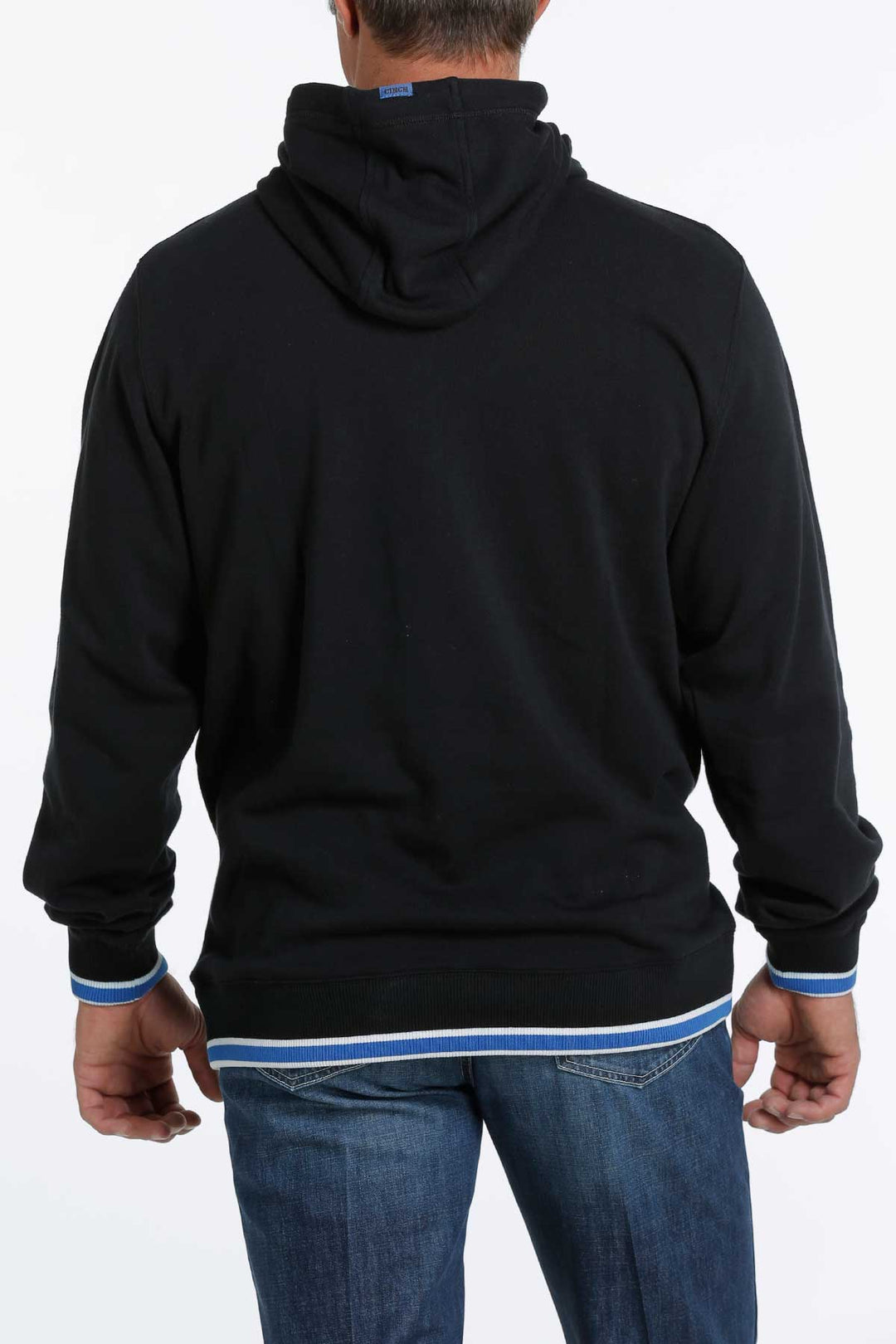 Cinch Men's Solid Black Logo Hooded Sweatshirt