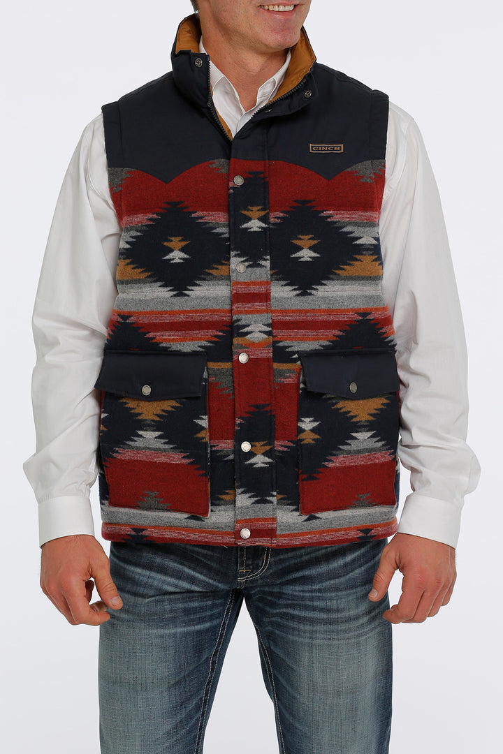 Cinch Men's Blanket Stripe Quilted Vest