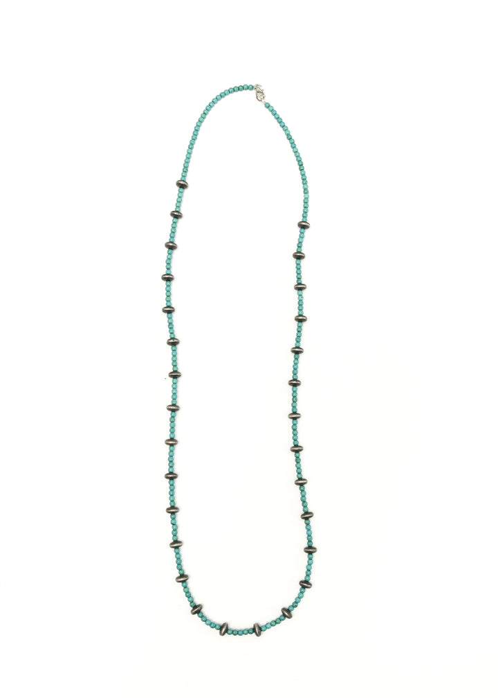 West and Co Turquoise and Navajo Pearl Necklace