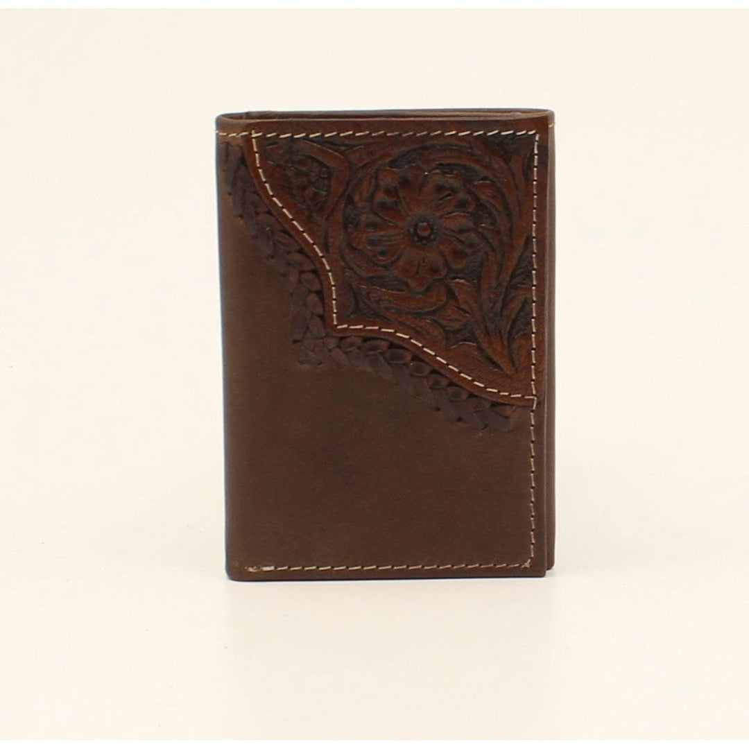 Nocona Men's Tooled Leather Trifold Wallet