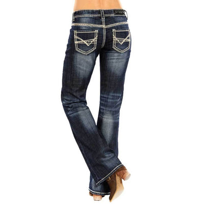 Panhandle Slim Mid Rise Rock&Roll Cowgirl - Riding X Stitch Jean