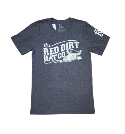 Red Dirt Hat Co Dark Heather Grey Skull Tee